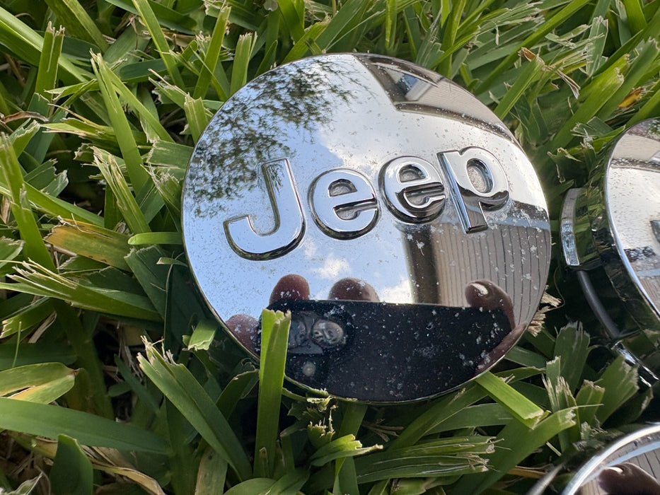 Set of 3 2007-2021 Jeep Grand Cherokee OEM Chrome Center Cap 1LB77TRMAC OEM