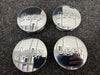 OEM,Set 4, Jeep Liberty Grand Cherokee Wrangler Patriot Chrome Wheel Center Caps