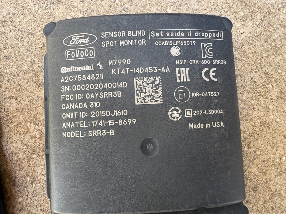 2017-2024 FORD EDGE REAR LEFT OR RIGHT BLIND SPOT RADAR SENSOR KT4T14D453AA
