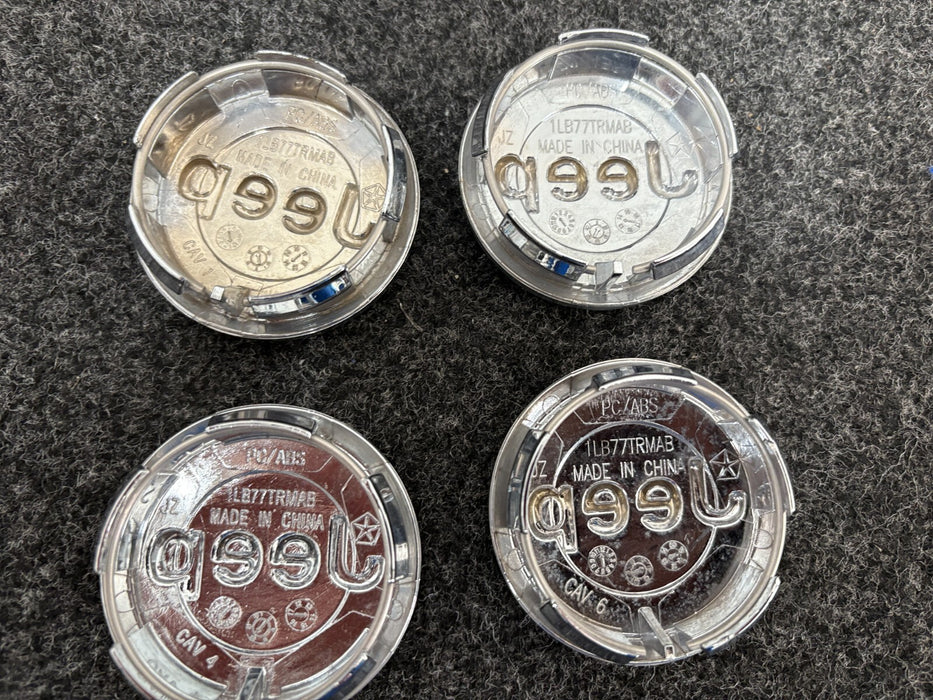 OEM,Set 4, Jeep Liberty Grand Cherokee Wrangler Patriot Chrome Wheel Center Caps