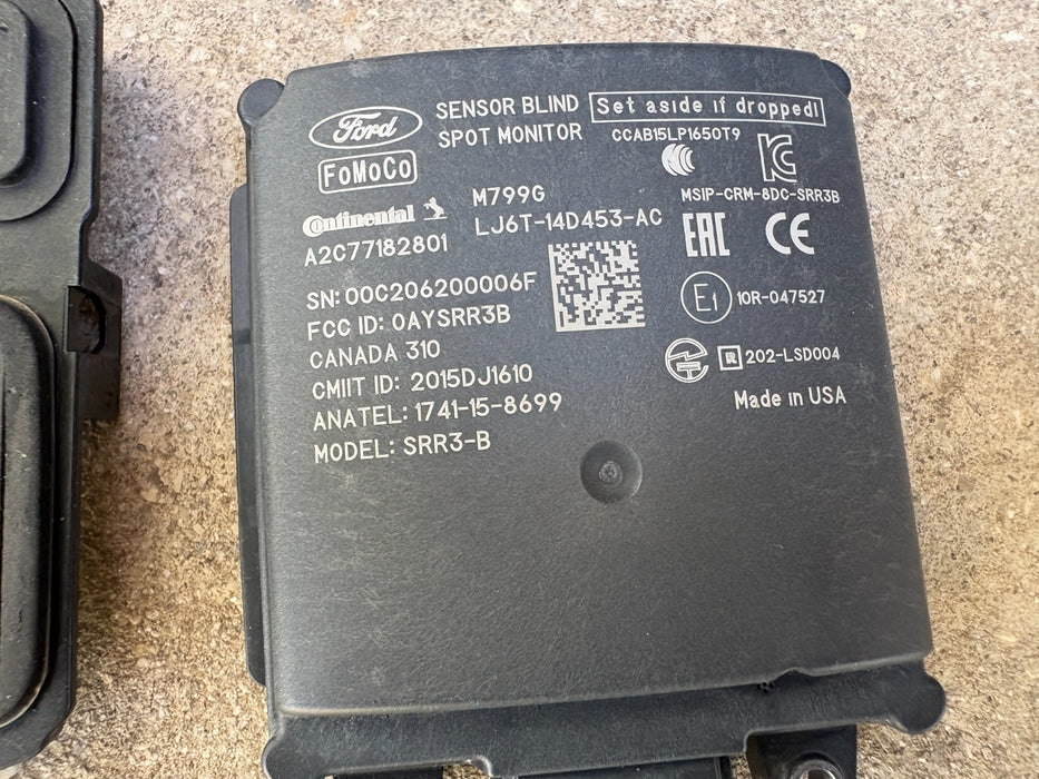 2020-2022 Ford Escape Rear Blind Spot Radar Module LJ6T-14D453-AC OEM
