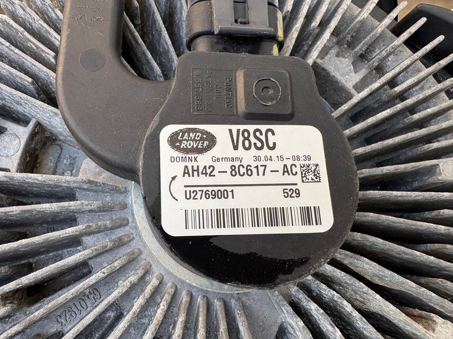 2010 - 2022 LAND ROVER RANGE ROVER 3.0L RADIATOR COOLING FAN BLADE & MOTOR OEM