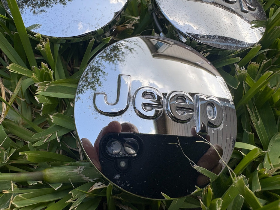 Set of 3 2007-2021 Jeep Grand Cherokee OEM Chrome Center Cap 1LB77TRMAC OEM