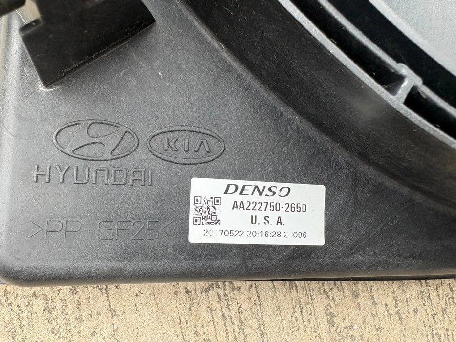2018, 2019 Hyundai Sonata Sport 2.0L, Radiator Cooling Fan Motor & Shroud - OEM