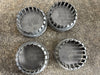 Set of 4, 2013-2025 SILVER Raised Crest Cadillac CTS CT6 XT4 XT5 XT6 Center Caps