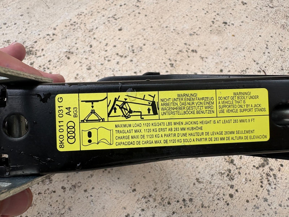 2013 - 2016 Audi S4 Scissor Jack Assembly