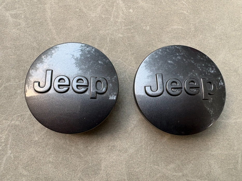 Set of 2 2011 - 2021 Jeep Grand Cherokee Wheel Center Cap 1LB77TRMAC OEM
