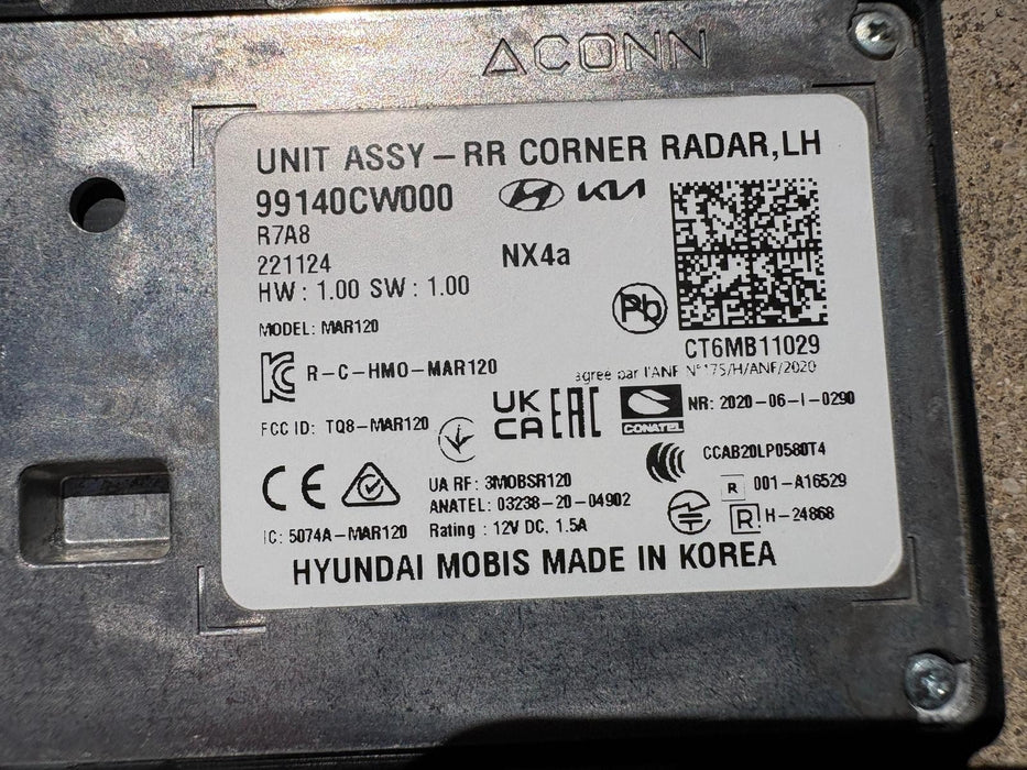 2022 - 2025 Tucson Left Rear Radar Sensor Blind Spot Module 99140-CW000 OEM