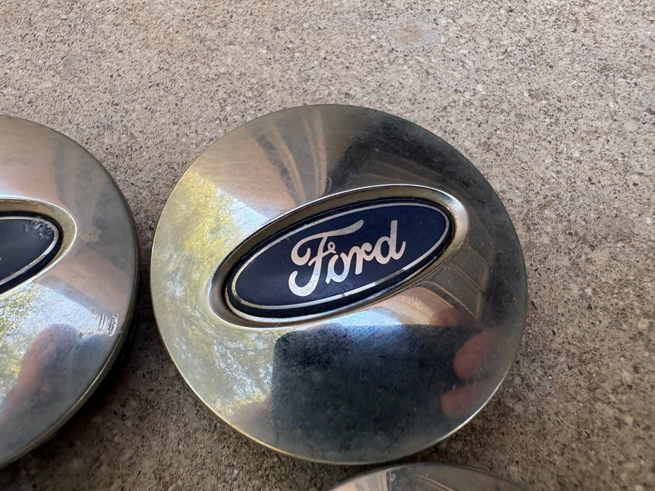 Set of 4 2011 - 2019 Ford Explorer Silver Chrome Wheel Center Caps OEM