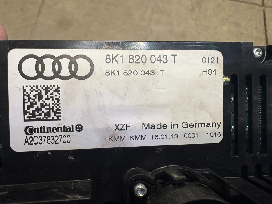 2013-2016 Audi A5 AC Heat Temperature Climate Control 8K1820043T OEM