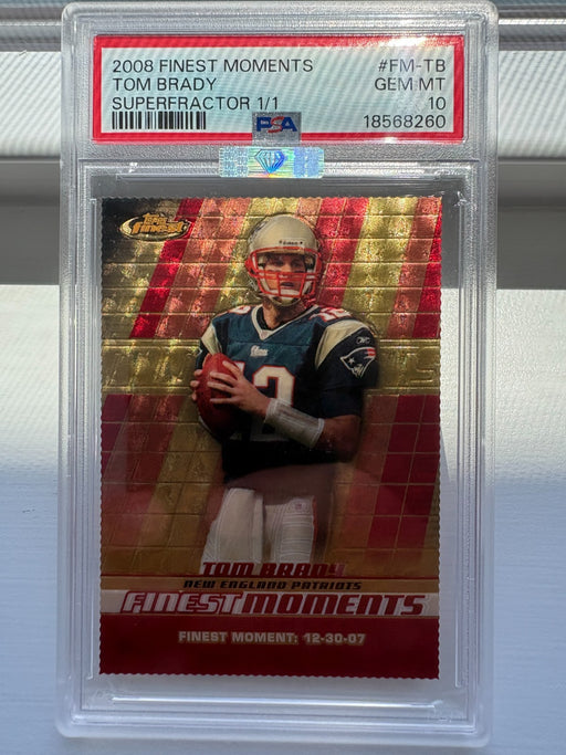 2008 Topps Finest - Finest Moments Tom Brady #FM-TB Refractor