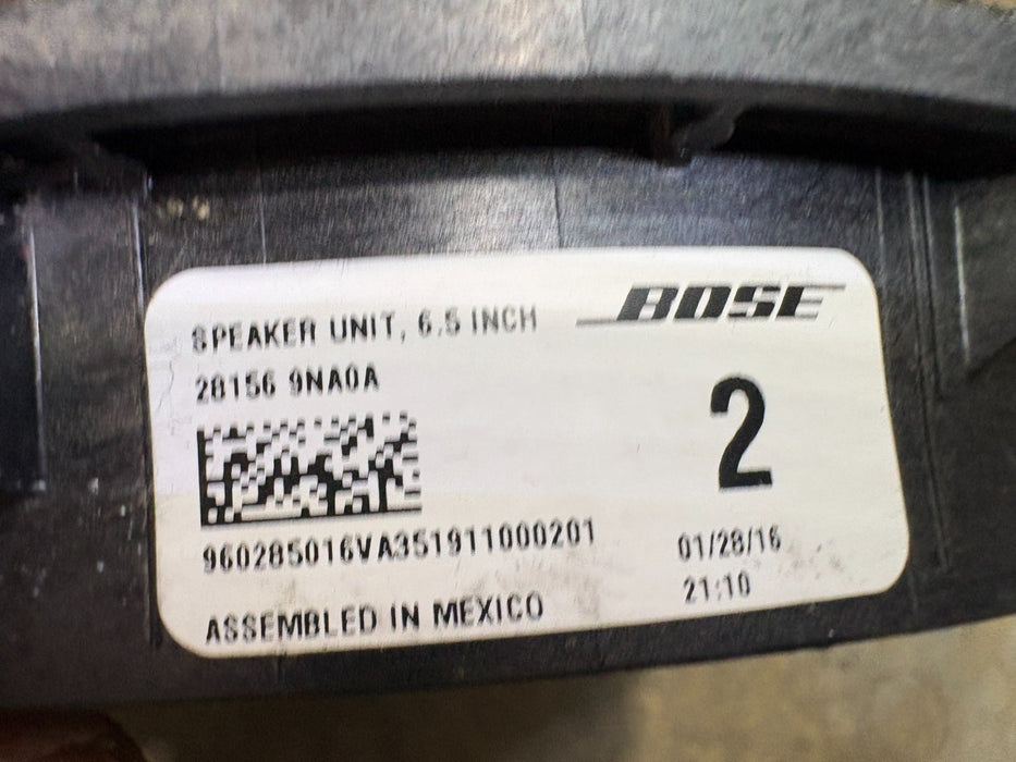 2014 - 2017 INFINITI QX50 REAR RIGHT DOOR BOSE SPEAKER OEM 281569NA0A