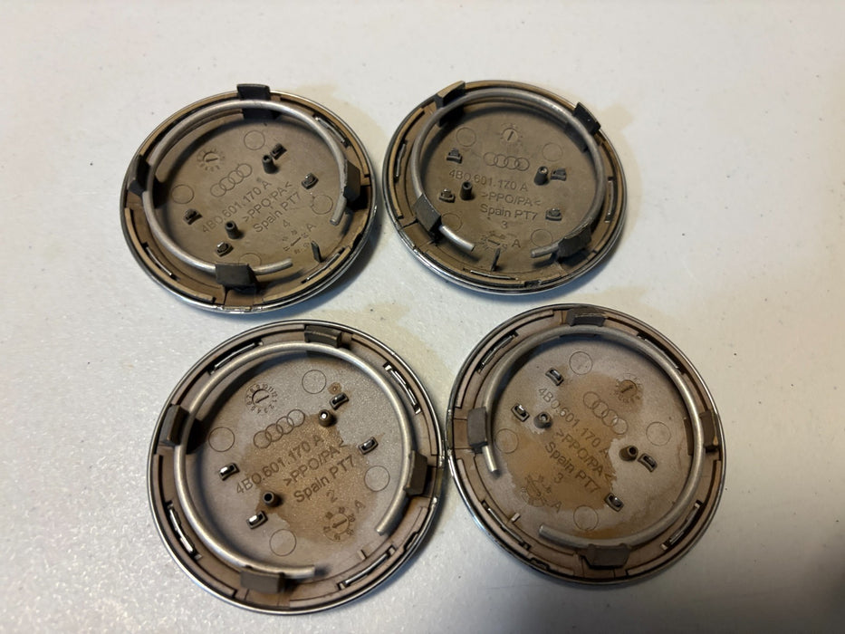 Set of 4 2013 - 2016 Audi S4 Wheel Center Cap Hubcap OEM 4B0601170A