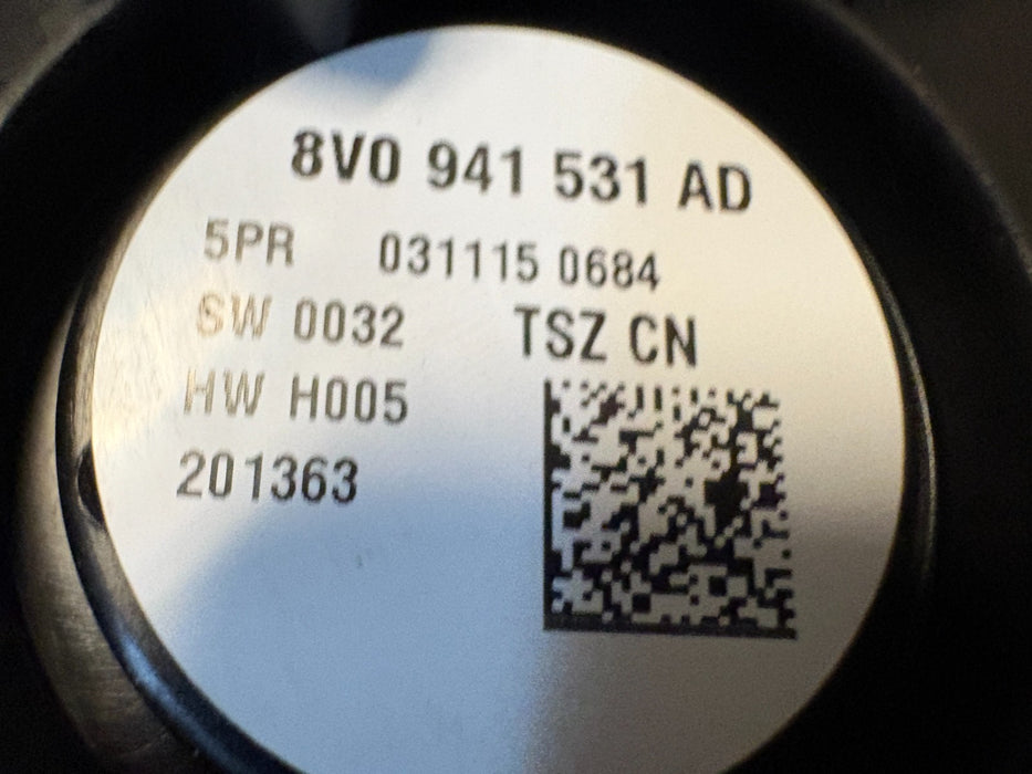 2015-2020 AUDI A3 DASH HEADLIGHT LAMP CONTROL SWITCH OEM 8V0941531AD