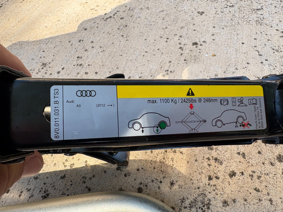 2015 - 2020 Audi A3 Spare Scissor Car Jack OEM