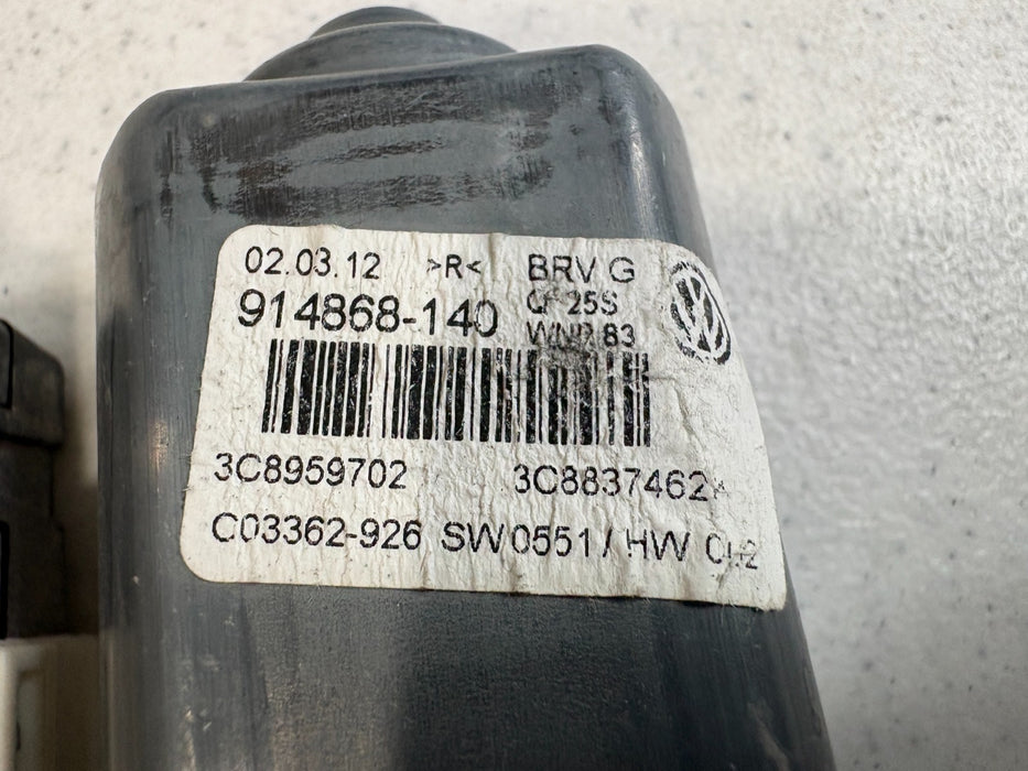 2009-2017  VOLKSWAGEN CC FRONT RIGHT PASSENGER DOOR WINDOW MOTOR OEM