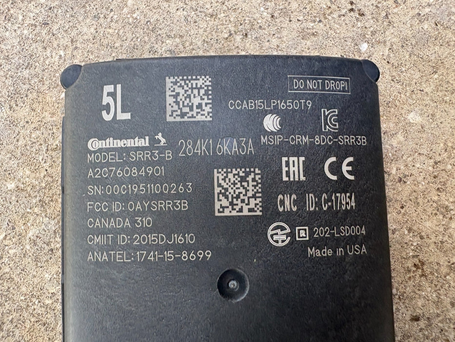 2017 - 2020 NISSAN PATHFINDER REAR LEFT BLIND SPOT RADAR SENSOR 284K16KA3A OEM