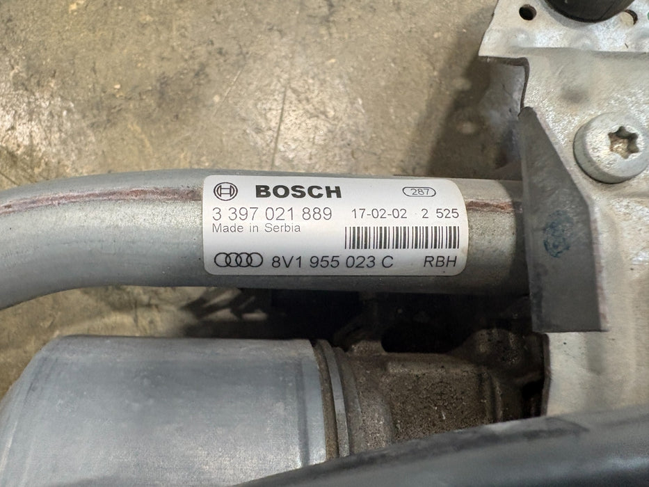 2015-2020 AUDI A3 FRONT WINDSHIELD WIPER TRANSMISSION LINKAGE & MOTOR OEM