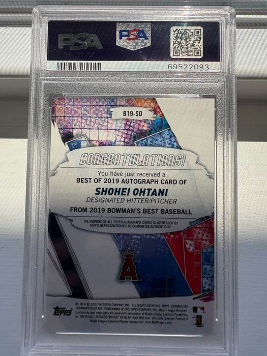 2019 Bowman's Best Shohei Ohtani Topps Certified Autopraph Issue