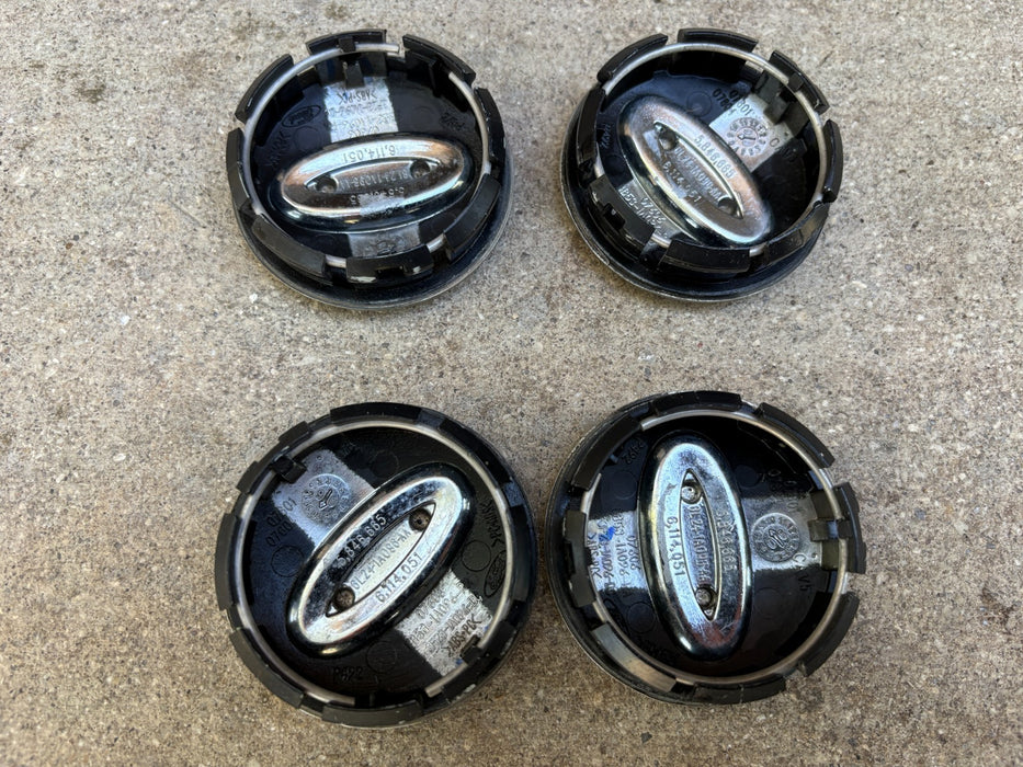 Set of 4 2011 - 2019 Ford Explorer Silver Chrome Wheel Center Caps OEM
